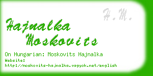 hajnalka moskovits business card